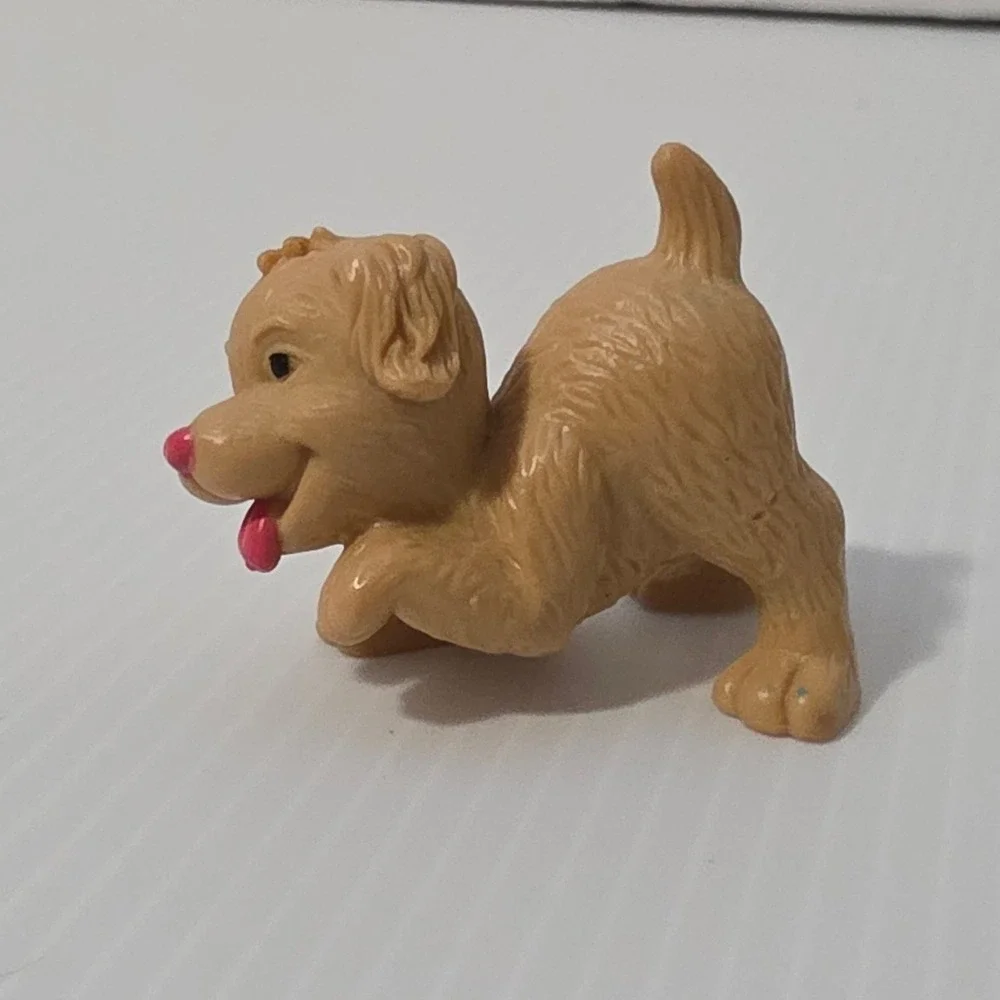 Fisher-Price Loving Family Puppy Dog Tan Pink Nose Fair 90s-00s Toy Figure